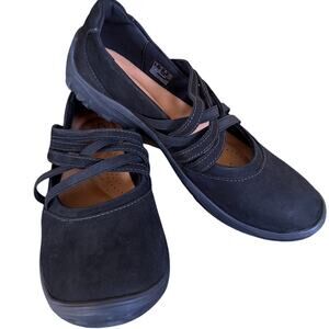 Clarks Fiana Step Strappy Crisscross Flats Women's 7.5 Comfort Shoe Arch Support